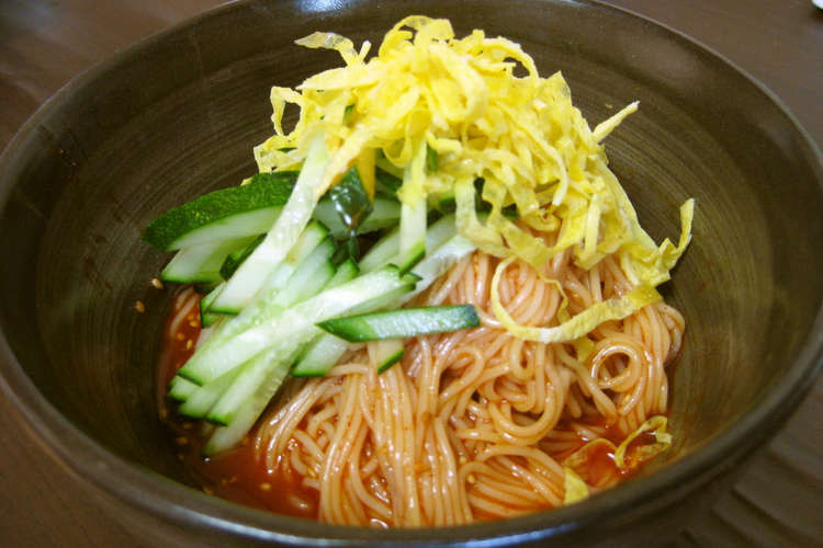 キュウリたっぷり辛いそうめんビビン麺 レシピ 作り方 By ちこぷぅ クックパッド 簡単おいしいみんなのレシピが353万品