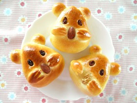 ハムとレーズンでハムスターパン