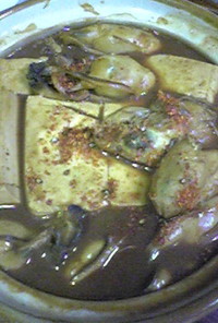 牡蠣と豆腐の土手煮鍋