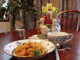 ミートソース缶で炊き込み飯!