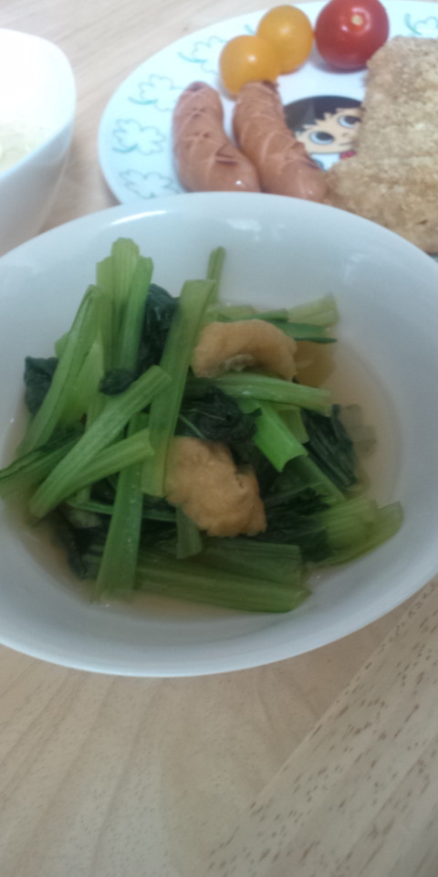小松菜と油揚げの煮浸しの画像