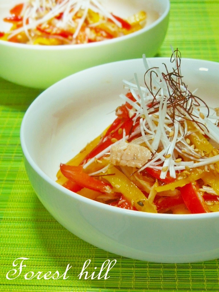 パプリカとツナの韓国風サラダの画像