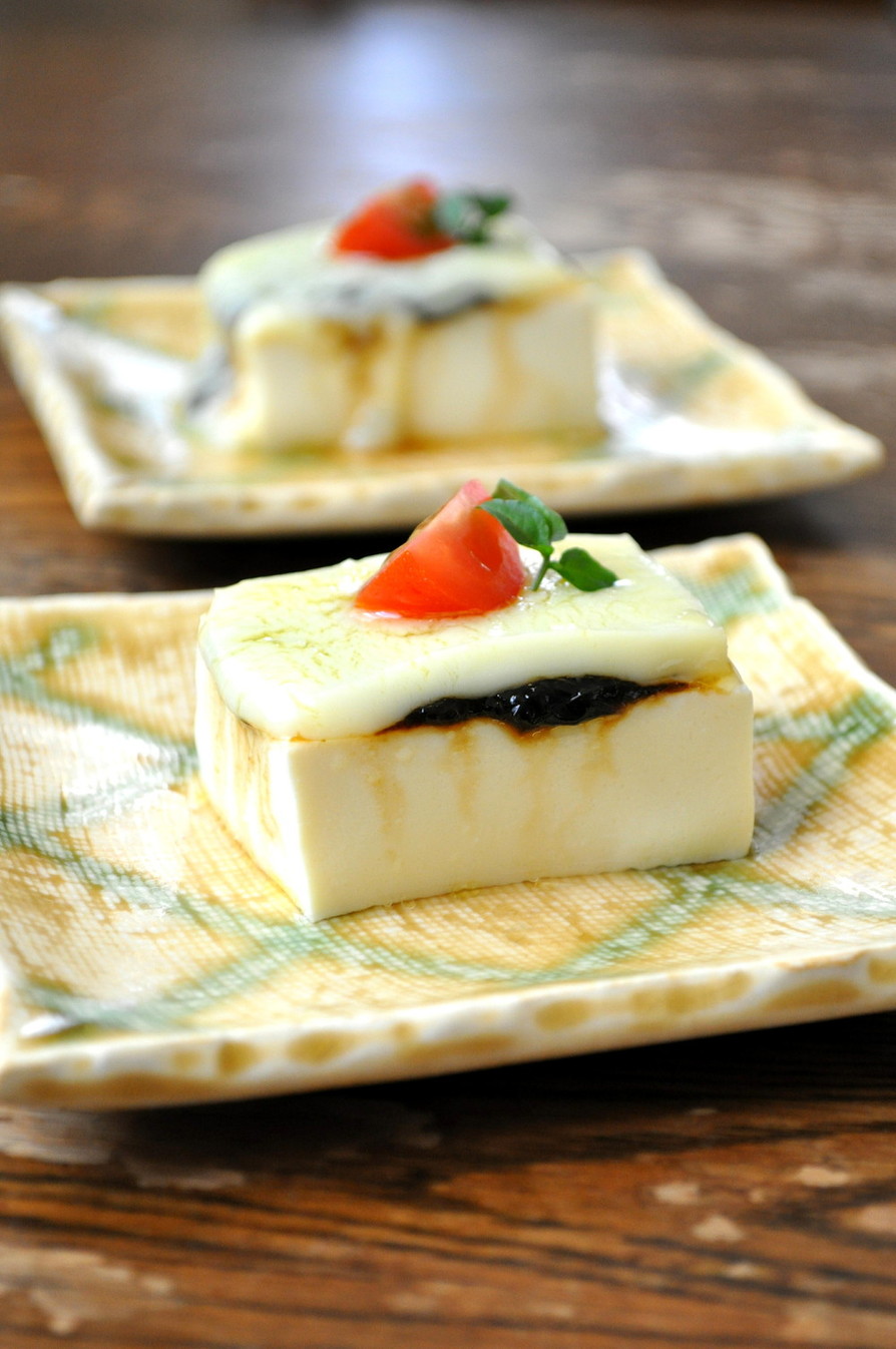 簡単☆美味♪豆腐にとろ～りチーズ海苔✿の画像
