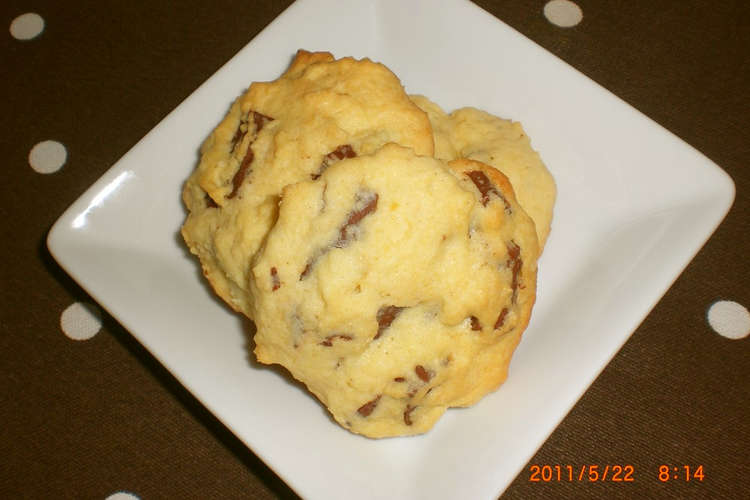 とっても柔らかチョコチップクッキー レシピ 作り方 By Creamcrepe クックパッド 簡単おいしいみんなのレシピが355万品