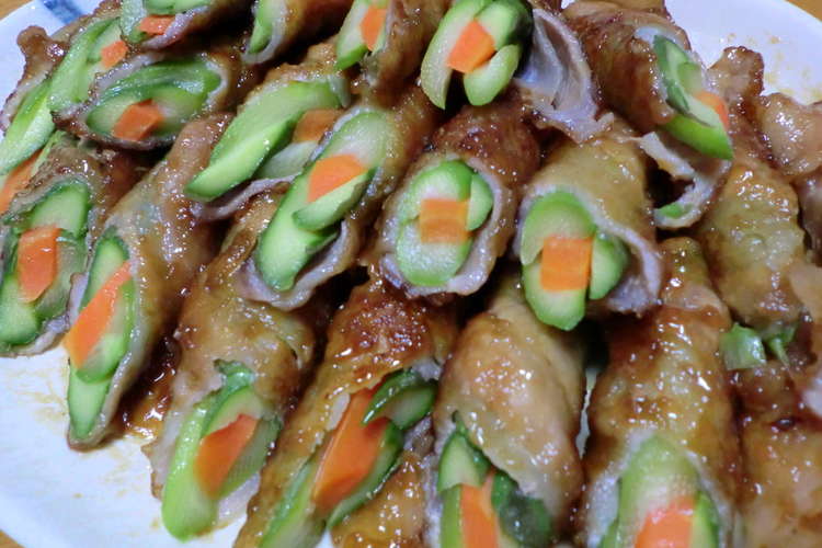 豚肉のアスパラ ニンジン巻き レシピ 作り方 By カピぞう クックパッド 簡単おいしいみんなのレシピが354万品