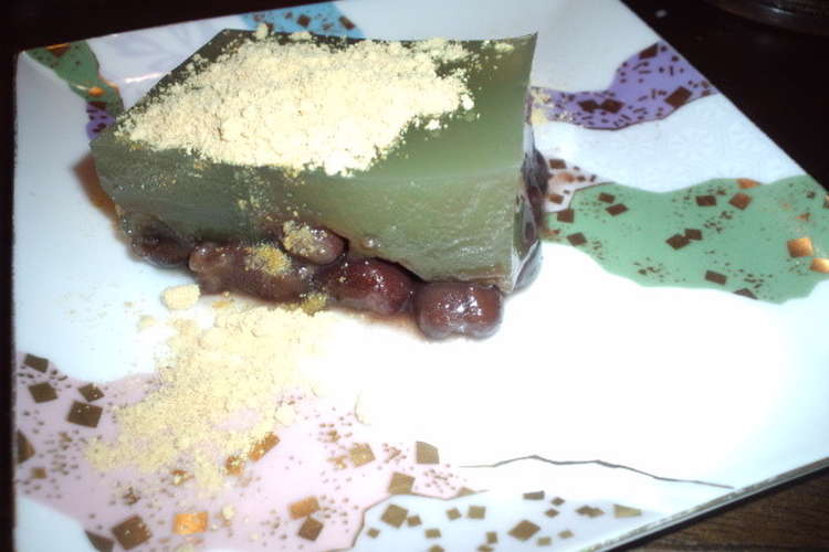 簡単 抹茶 つぶあん寒天 レシピ 作り方 By まりもっふ クックパッド 簡単おいしいみんなのレシピが367万品
