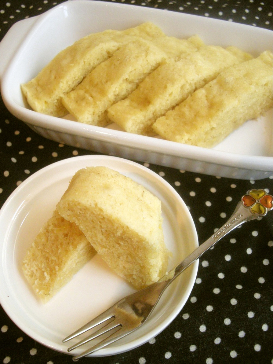 ルクエで簡単バナナ蒸しケーキ☆の画像