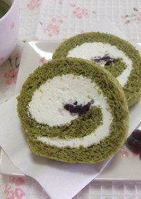 緑茶のロールケーキ
