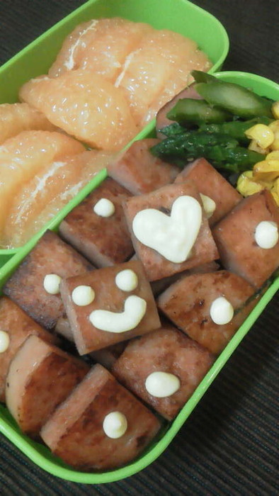 * HAPPY❤スマイルスパム丼弁当 *の写真