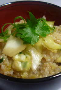 マクロビオテック☆春キャベツの玄米ご飯