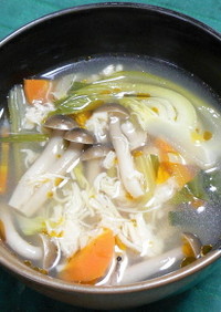 帆立貝柱とチンゲン菜の中華スープ