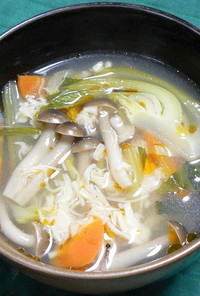 帆立貝柱とチンゲン菜の中華スープ