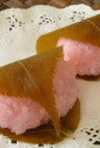 電子レンジで簡単☆関西風道明寺粉の桜餅