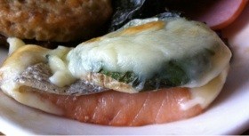 簡単☆鮭とじゃがの大葉チーズ焼きの画像