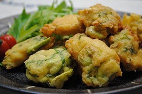 さくっふわっ!そら豆と豆腐の落とし揚げ☆