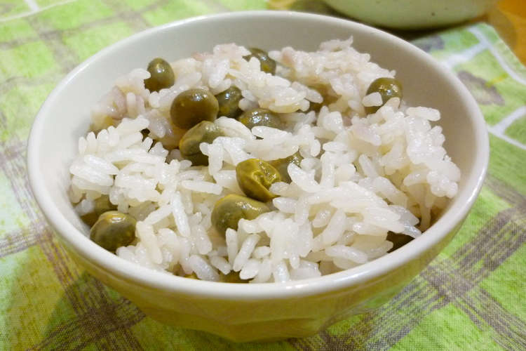 紫えんどう グリーンピース の豆ご飯 レシピ 作り方 By はっちぱっち クックパッド