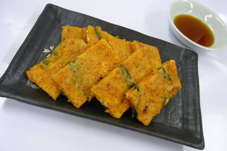 ヘルシー料理 キムチ豆腐チヂミ レシピ 作り方 By 備後漬物 クックパッド