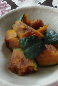 レンジで簡単、南瓜の煮物
