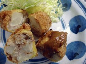 お豆のコロッケ味噌マヨソース