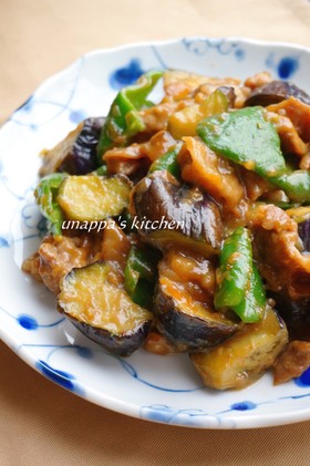 豚肉と茄子ピーマンの甘味噌炒め