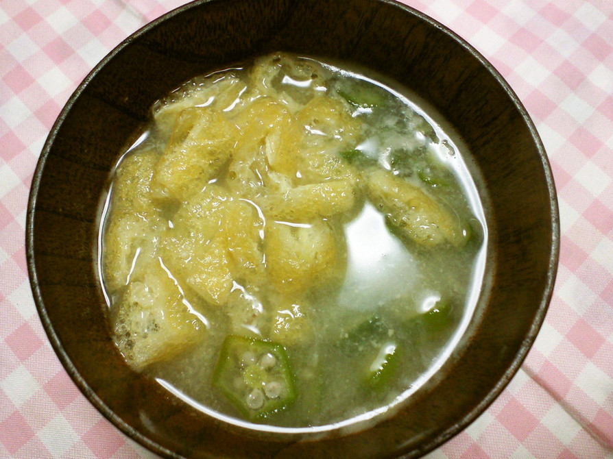七夕に☆おくらの味噌汁の画像