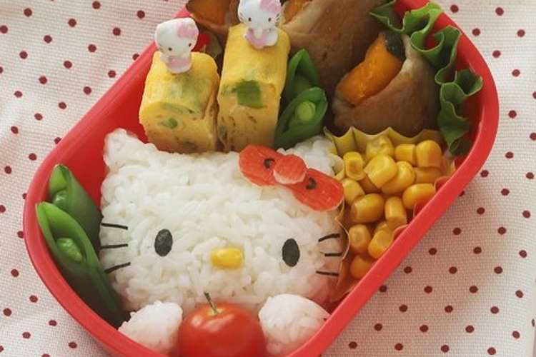 キャラ弁 リンゴを持ったキティちゃん レシピ 作り方 By Momo クックパッド 簡単おいしいみんなのレシピが364万品