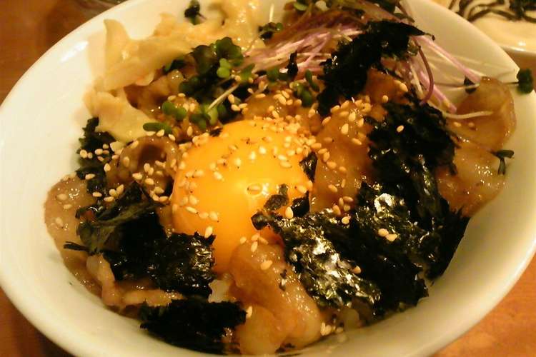 卵のっけ焼肉丼 レシピ 作り方 By こやんく クックパッド