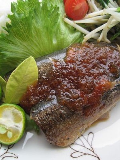 秋刀魚の塩焼き　おろしダレの写真