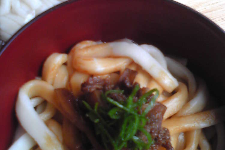 伊勢うどんに牛肉とごぼうのしぐれ煮のせ レシピ 作り方 By まるかば クックパッド