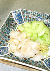 王道！!太胡瓜(加賀野菜)と梅貝の酢の物