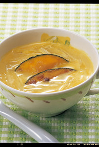 糸寒天入りかぼちゃスープ