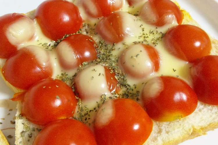 ミニトマトとバジルのオシャレトースト レシピ 作り方 By R クックパッド 簡単おいしいみんなのレシピが355万品