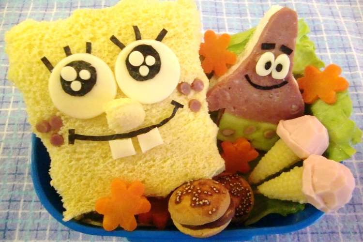 スポンジボブサンド キャラ弁にいかが レシピ 作り方 By はん10ママ クックパッド 簡単おいしいみんなのレシピが352万品