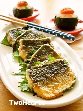 お弁当に❤鯵noかば焼き風
