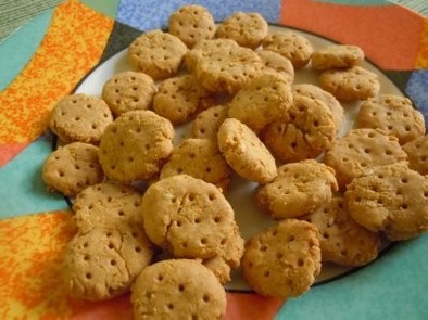 ワンコ用　きな粉とゴマのクッキーの写真