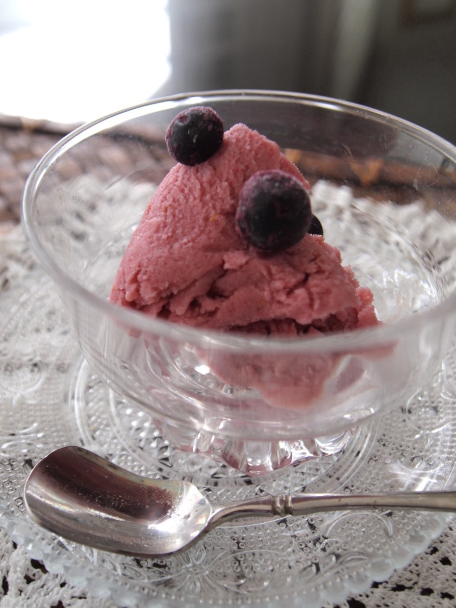 マクロビ☆乳製品なし苺アイスクリームの画像
