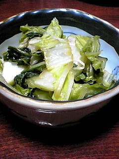 白菜と水菜の煮浸しの画像