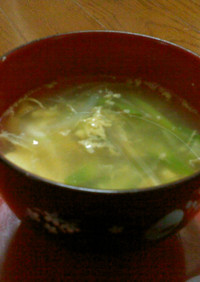 アスパラ＆新玉ねぎの中華スープ