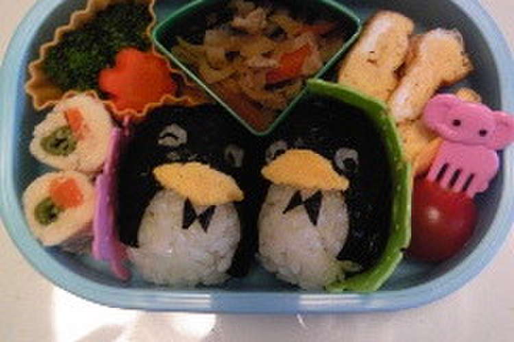キャラ弁 おにぎり21 ペンギンさん レシピ 作り方 By Pirohiyo クックパッド 簡単おいしいみんなのレシピが367万品