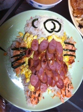 鯉のぼりチャーハンケーキの画像