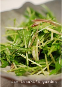 水菜と香味野菜の和えサラダ