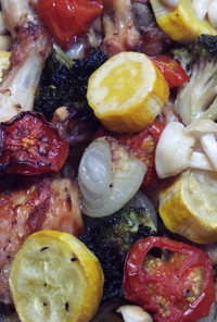 手羽元と夏野菜のオーブン焼き