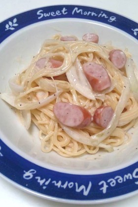 水切りヨーグルト使用☆簡単カルボナーラ風
