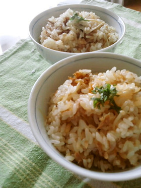 ツナとえのきだけ*炊き込みご飯