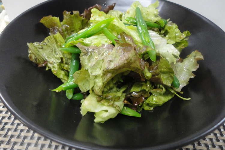 サニーレタスといんげんの中華風サラダ レシピ 作り方 By まほじょ クックパッド 簡単おいしいみんなのレシピが357万品