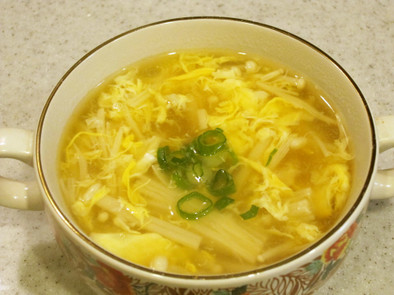 えのきだけと卵の生姜スープの写真