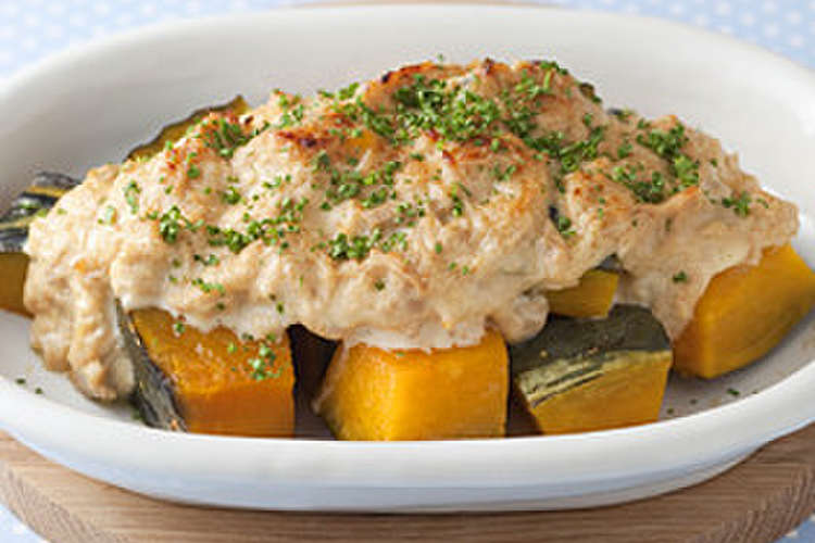 夏献立 レンジ蒸しかぼちゃのツナマヨ焼 レシピ 作り方 By ミツカンお酢 クックパッド 簡単おいしいみんなのレシピが357万品