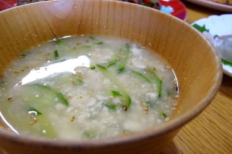 とろとろ豆腐ときゅうりの中華スープ レシピ 作り方 By Lalahappy1 クックパッド 簡単おいしいみんなのレシピが367万品