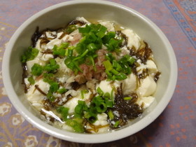 もう一品☆とっても簡単!もずく酢豆腐