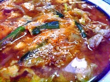 スタミナ満点！韓国風のユッケジャンスープの画像
